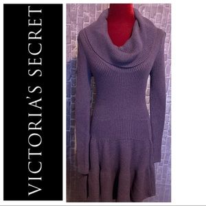 Dusty Violet Cowlneck Sweater Dress